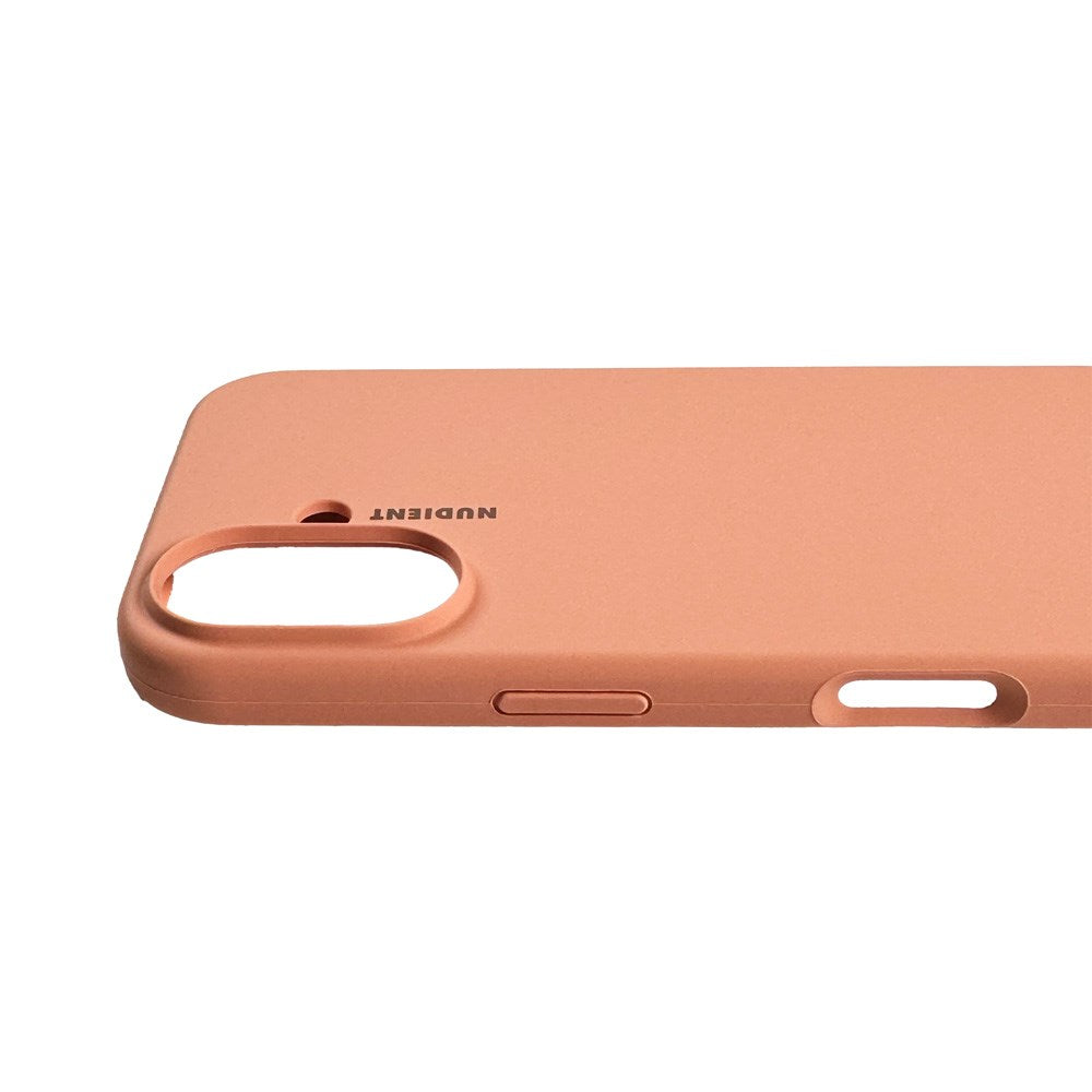 Nudient Base Silicone iPhone 16 Cover - Peach Orange