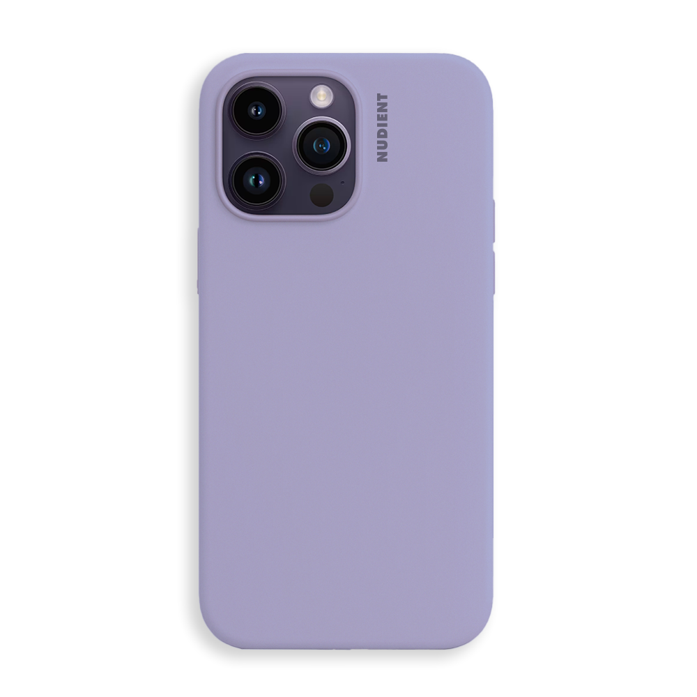 Nudient Base Silicone iPhone 14 Pro Cover - Soft Purple