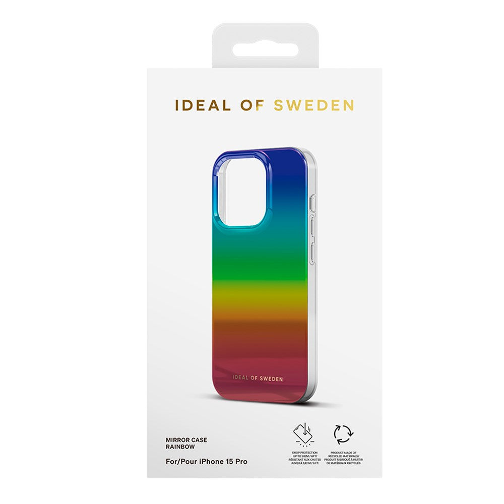 iDeal Of Sweden iPhone 15 Pro Mirror Case - Rainbow