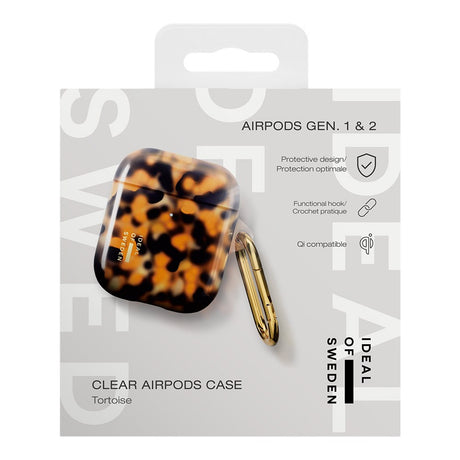 iDeal of Sweden AirPods (1. & 2. Gen.) Clear Case m. Karabinhage - Tortoise