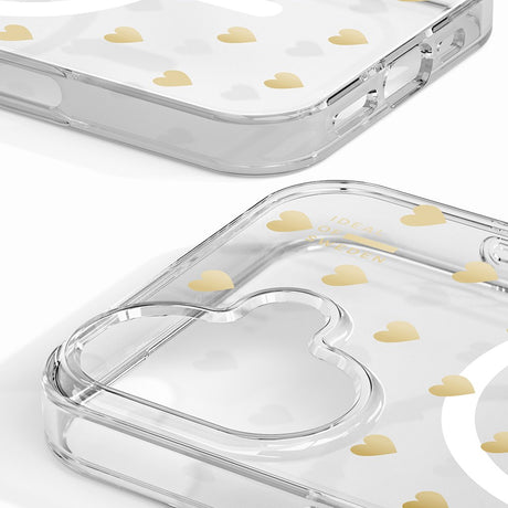 iDeal Of Sweden iPhone 16 Clear Case - MagSafe Kompatibel - Golden Hearts