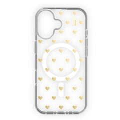 iDeal Of Sweden iPhone 16 Clear Case - MagSafe Kompatibel - Golden Hearts