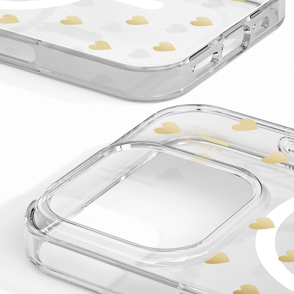 iDeal Of Sweden iPhone 16 Pro Clear Case - MagSafe Kompatibel - Golden Hearts