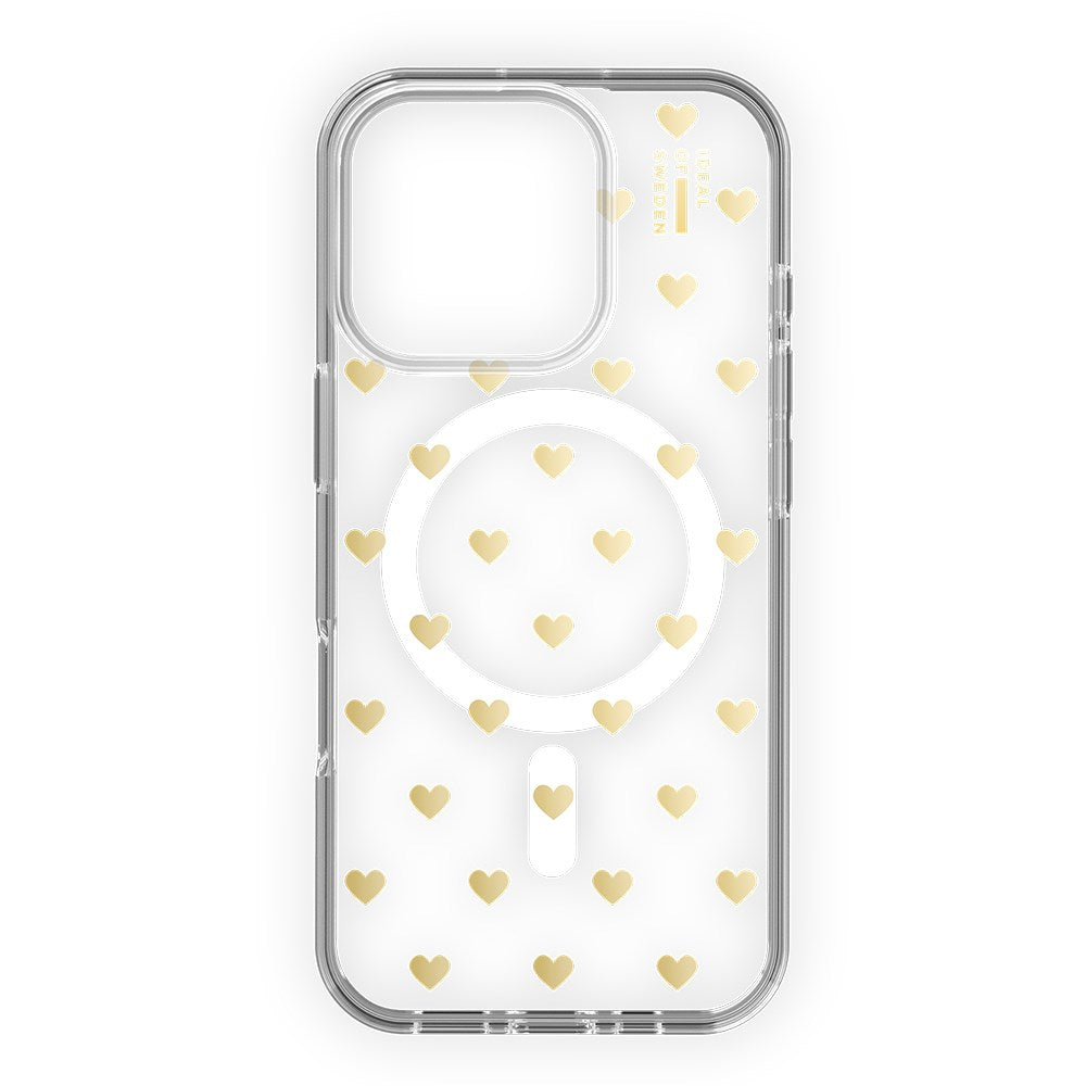 iDeal Of Sweden iPhone 16 Pro Clear Case - MagSafe Kompatibel - Golden Hearts