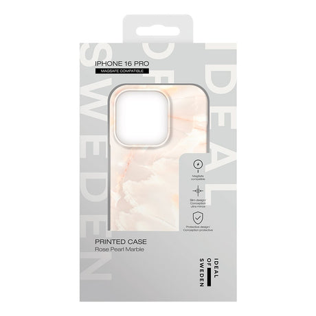 iDeal Of Sweden iPhone 16 Pro Fashion Case - MagSafe Kompatibel - Rose Pearl Marble