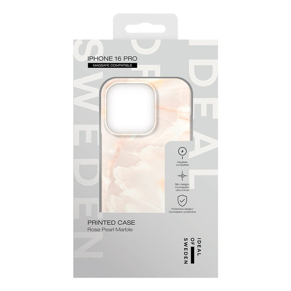iDeal Of Sweden iPhone 16 Pro Fashion Case - MagSafe Kompatibel - Rose Pearl Marble