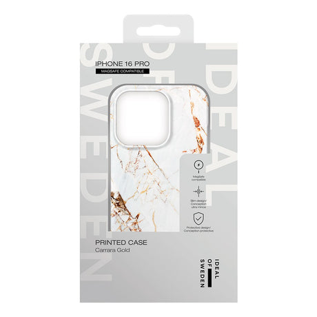 iDeal Of Sweden iPhone 16 Pro Fashion Case - MagSafe Kompatibel - Carrara Gold