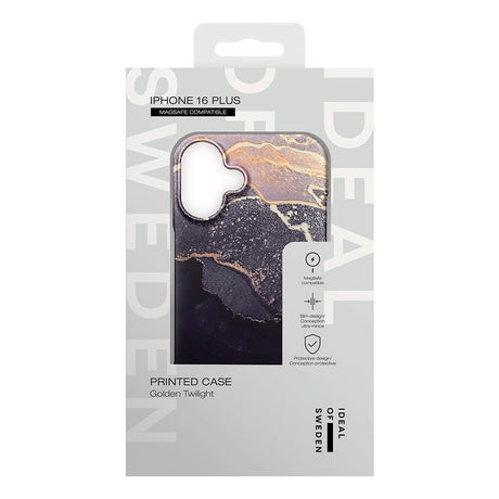 iDeal Of Sweden iPhone 16 Plus Fashion Case - MagSafe Kompatibel - Golden Twilight Marble