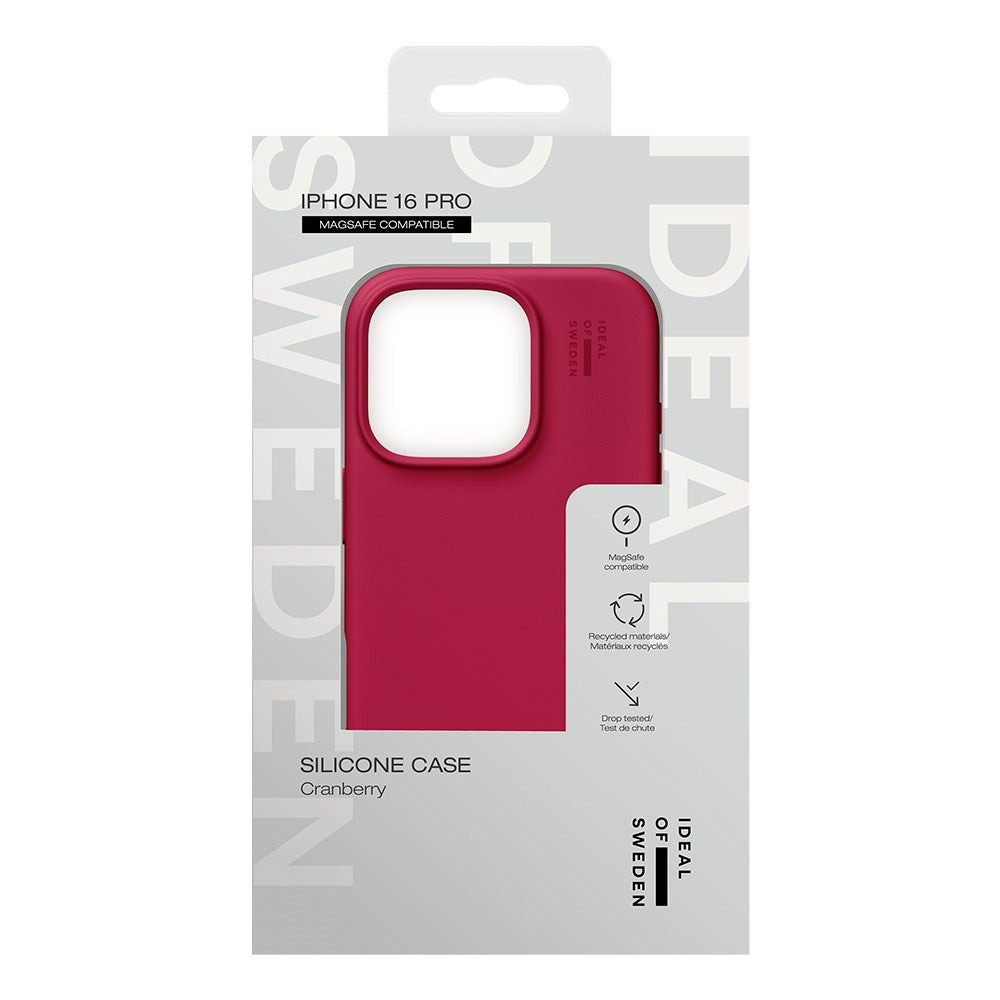iDeal Of Sweden iPhone 16 Pro Silicone Case - MagSafe Kompatibel - Cranberry