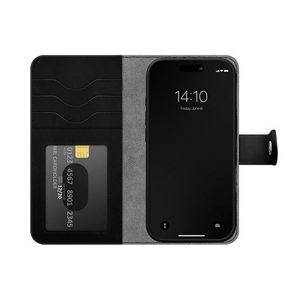 iDeal Of Sweden iPhone 16 Magnet Wallet+ - Black
