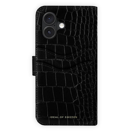 iDeal Of Sweden iPhone 16 - MagSafe - Magnet Wallet+ - Black Croco