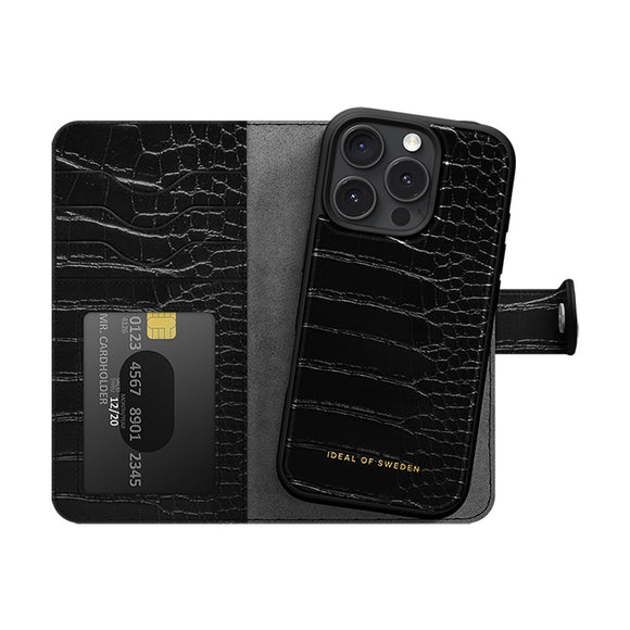 iDeal Of Sweden iPhone 16 Pro Max Magnet Wallet+ - Black Croco