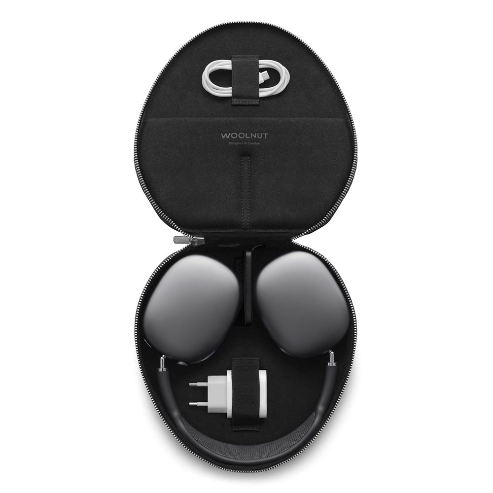 Woolnut AirPods Max / Max 2 Læder Case - Sort