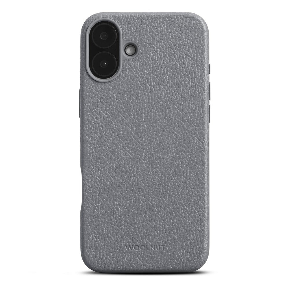 WOOLNUT iPhone 16 Plus Ægte Læder Cover - MagSafe Kompatibel - Grå