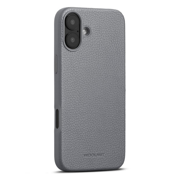 WOOLNUT iPhone 16 Plus Ægte Læder Cover - MagSafe Kompatibel - Grå