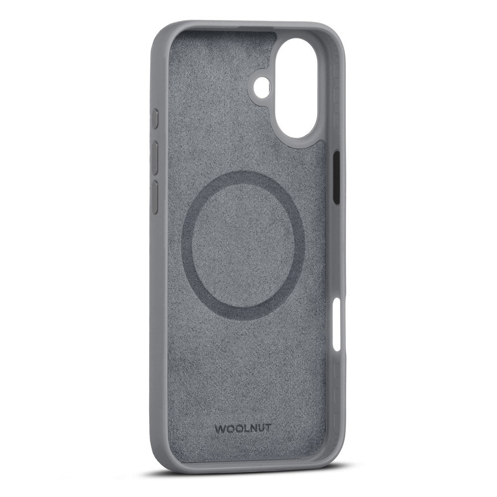 WOOLNUT iPhone 16 Plus Ægte Læder Cover - MagSafe Kompatibel - Grå