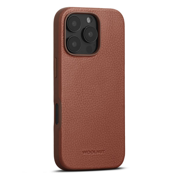 WOOLNUT iPhone 16 Pro Ægte Læder Cover - MagSafe Kompatibel - Brun