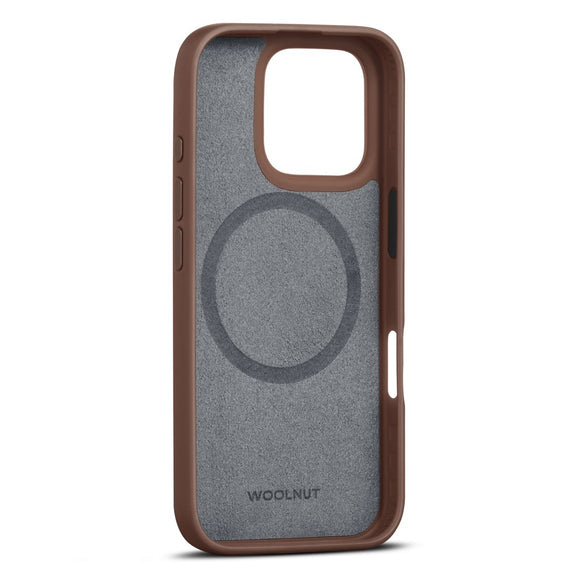 WOOLNUT iPhone 16 Pro Ægte Læder Cover - MagSafe Kompatibel - Brun