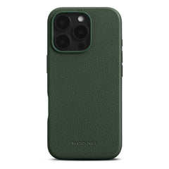 WOOLNUT iPhone 16 Pro Ægte Læder Cover - MagSafe Kompatibel - Grøn