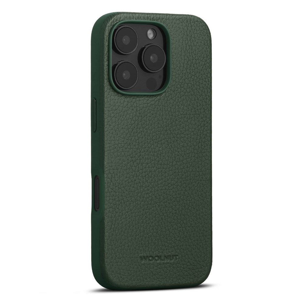 WOOLNUT iPhone 16 Pro Ægte Læder Cover - MagSafe Kompatibel - Grøn