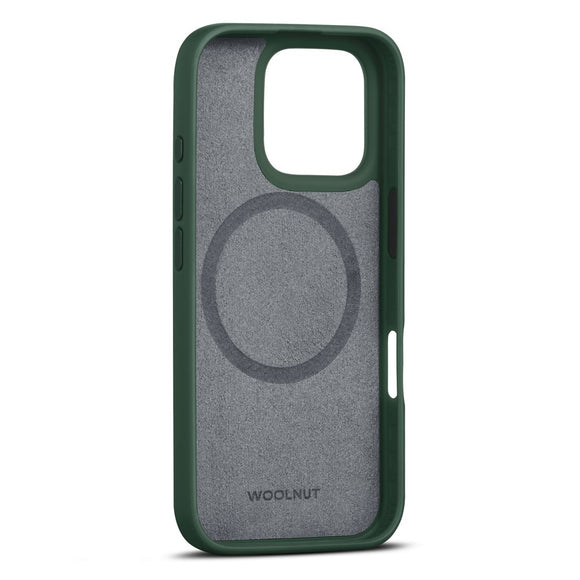 WOOLNUT iPhone 16 Pro Ægte Læder Cover - MagSafe Kompatibel - Grøn
