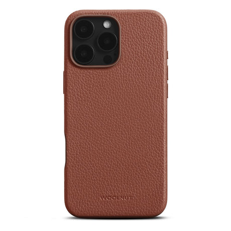 WOOLNUT iPhone 16 Pro Max Ægte Læder Cover - MagSafe Kompatibel - Brun