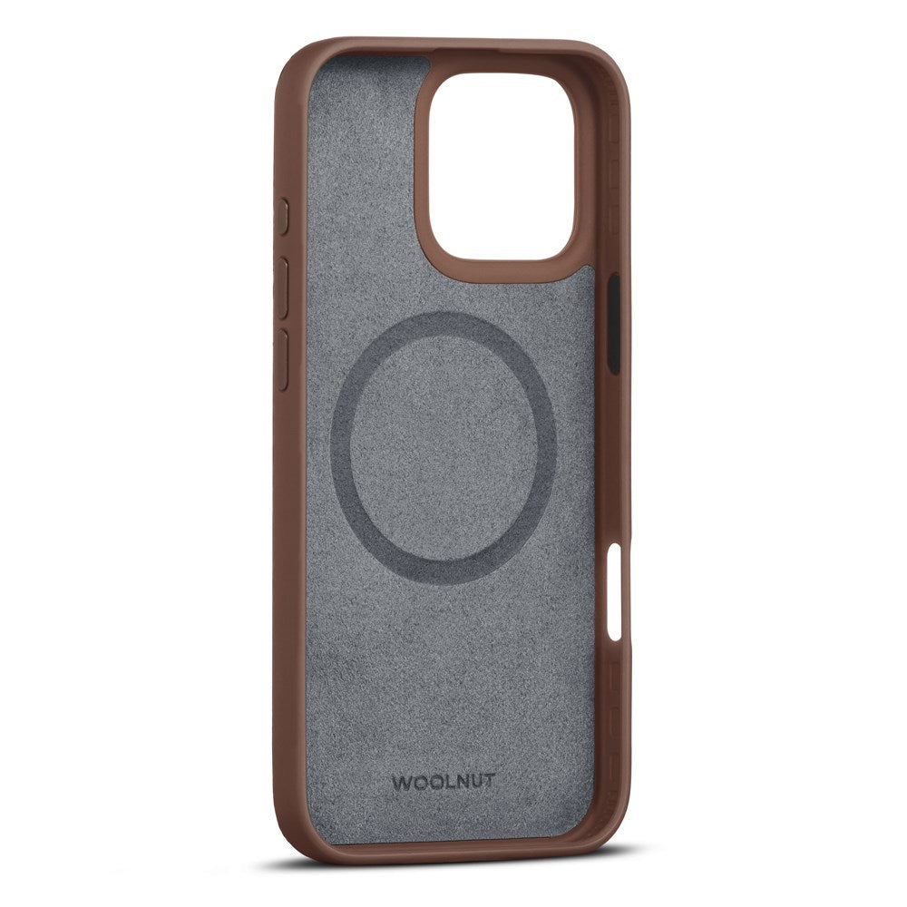 WOOLNUT iPhone 16 Pro Max Ægte Læder Cover - MagSafe Kompatibel - Brun