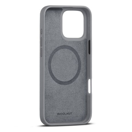 WOOLNUT iPhone 16 Pro Max Ægte Læder Cover - MagSafe Kompatibel - Grå