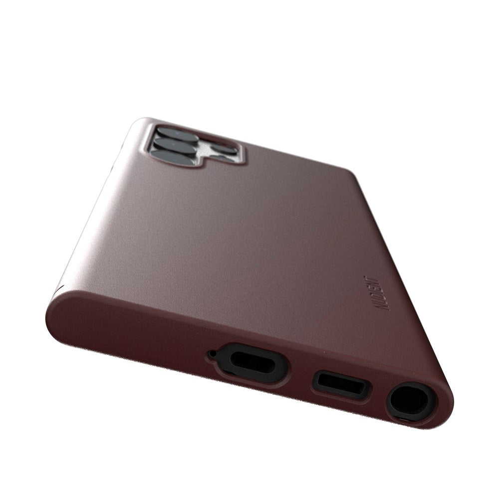 Nudient Thin Case V3 Samsung Galaxy S22 Ultra Cover - Sangria Red