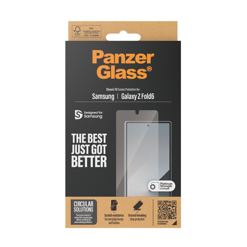 Samsung Galaxy Z Fold6 PanzerGlass Classic Fit Skærmbeskyttelse - Platinum Strength - Gennemsigtig
