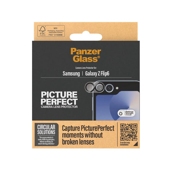 Samsung Galaxy Z Flip6 PanzerGlass PicturePerfect - Kamerabeskyttelse - Gennemsigtig / Sort