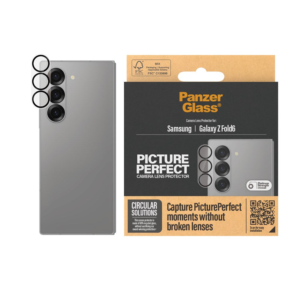 Samsung Galaxy Z Fold6 PanzerGlass PicturePerfect - Kamerabeskyttelse - Gennemsigtig / Sort
