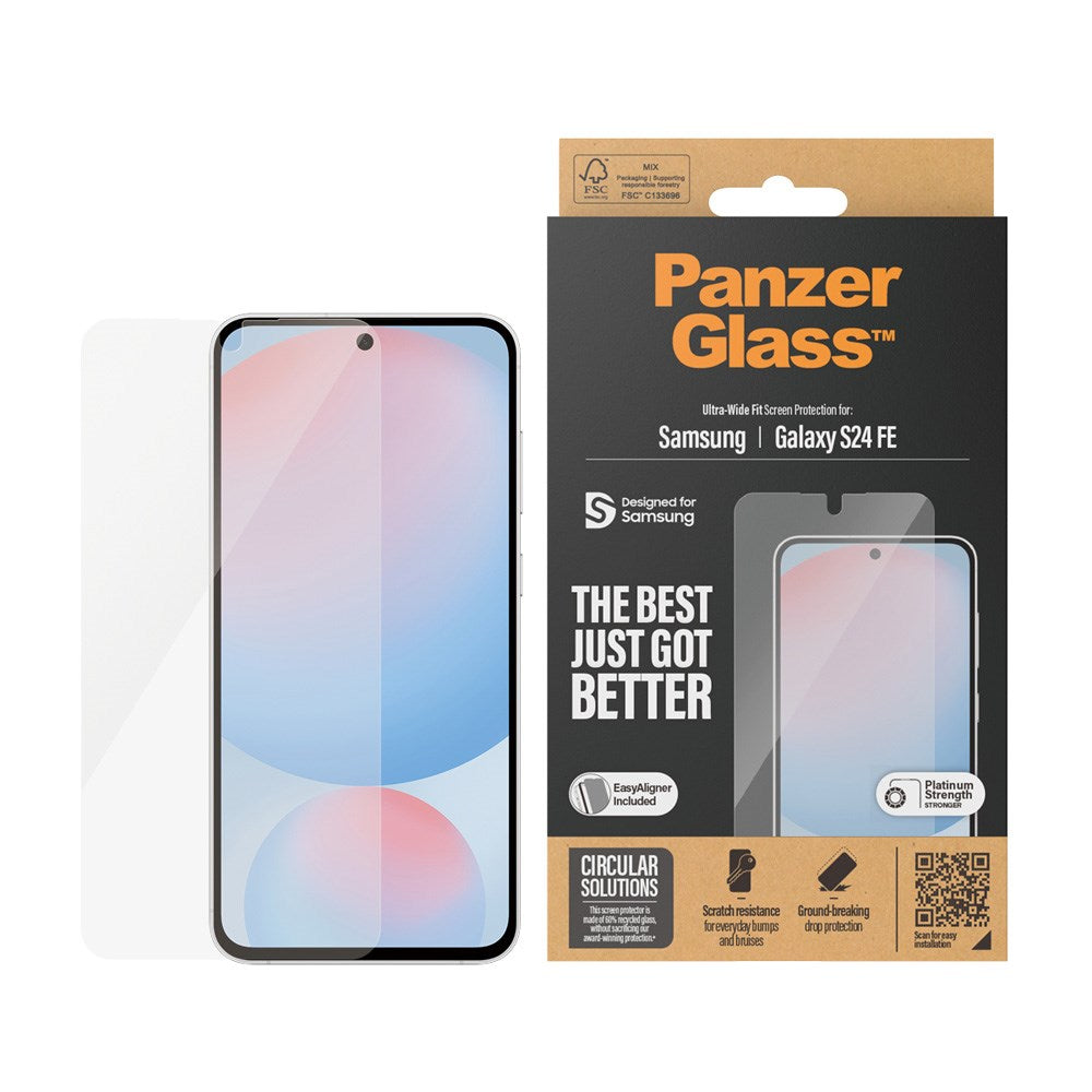 Samsung Galaxy S24 FE - PanzerGlass Ultra-Wide Fit Skærmbeskyttelsesglas - Gennemsigtig