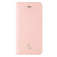 iPhone X / Xs La Vie Læder Flip Cover m. Kortholder - Lyserød