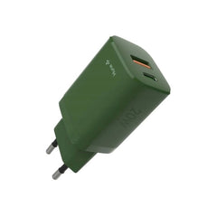 Hune Kit m. 1 x 20W Vægoplader (USB-C & USB-A) & USB-C til USB-C Kabel (1.2m) - Grøn