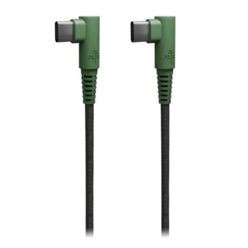 Hune Hiedra USB-C til USB-C Kabel m. Vinklet Stik - 1.2m - Grøn