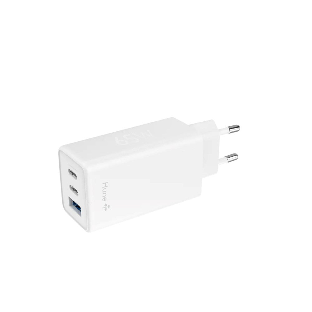 Hune Huron 65W Vægoplader m. 2 x USB-C 1 x USB-A - Hvid