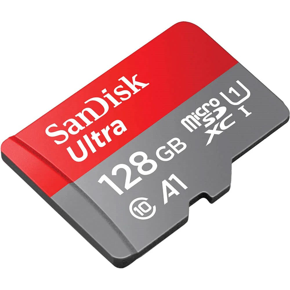 SanDisk Micro SDXC Hukommelseskort m. Adapter - 128GB - Rød / Grå