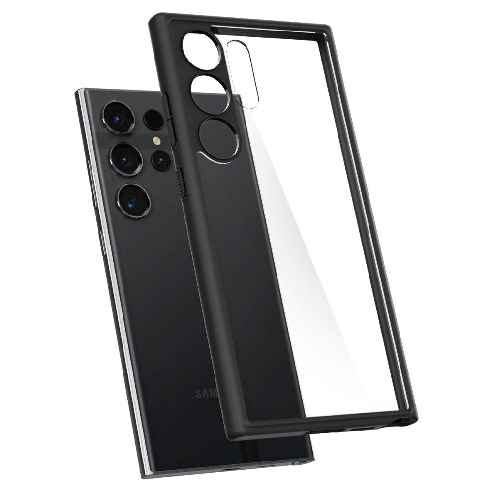 Samsung Galaxy S24 Ultra Spigen Ultra Hybrid Cover - Gennemsigtig / Sort