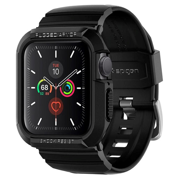 Apple Watch (40-41mm) Spigen Rugged Armor Pro Case - TPU Cover - Sort