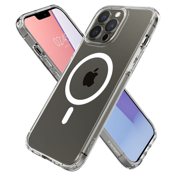 iPhone 13 Pro Spigen Ultra Hybrid Cover - MagSafe Kompatibel - Gennemsigtig / Hvid