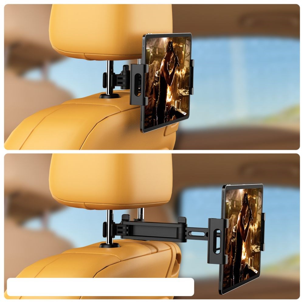 Tech-Protect Car Mount Mobil- & Tabletholder Til Bilens Nakkestøtte - Max Mobil: 135mm x 240mm - Sort