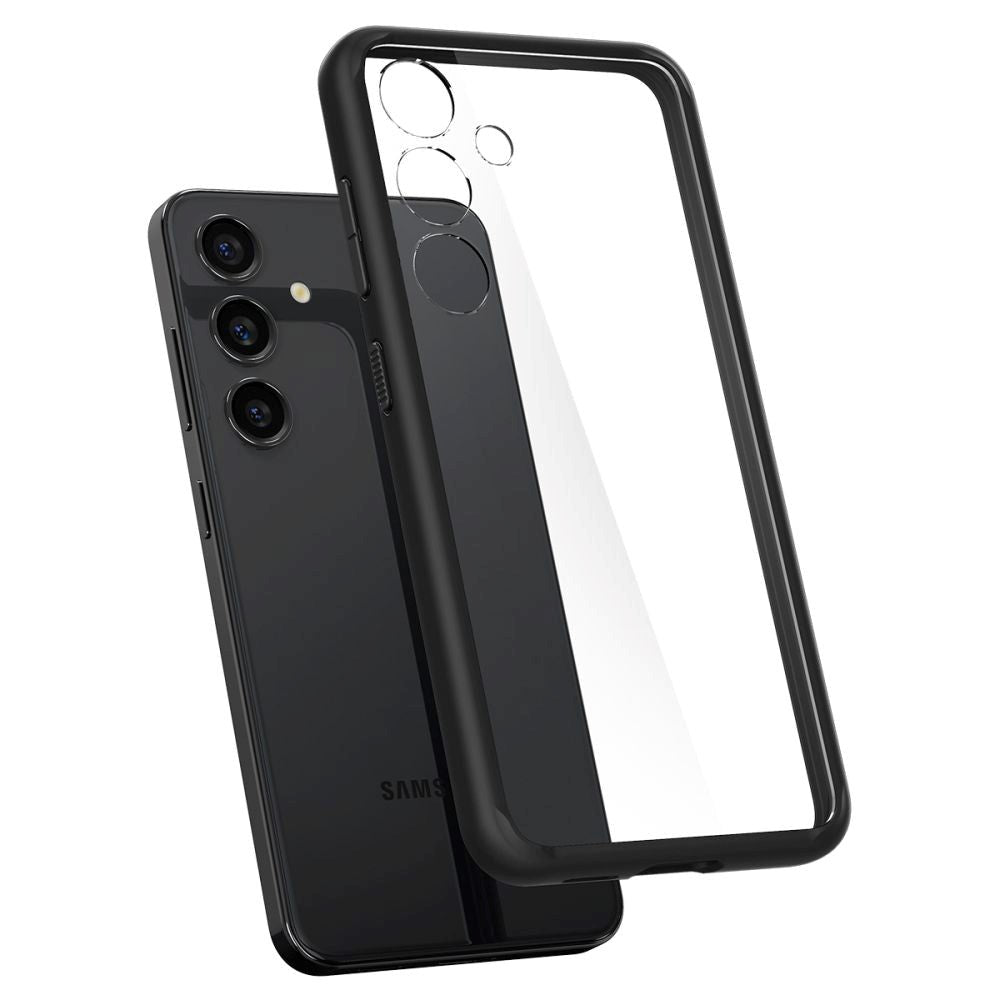 Samsung Galaxy S24 Spigen Ultra Hybrid Cover - Gennemsigtig / Sort