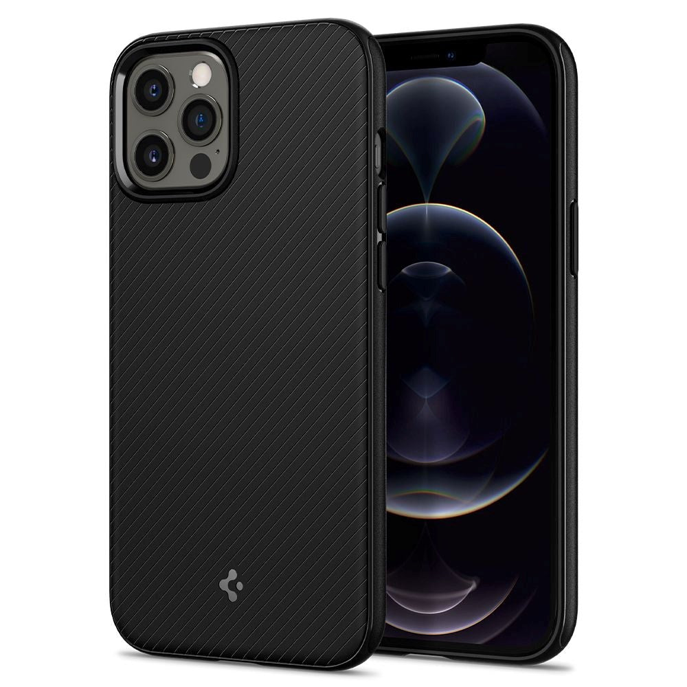 iPhone 12 / 12 Pro Spigen Mag Armor Cover - MagSafe Kompatibel - Matte Black