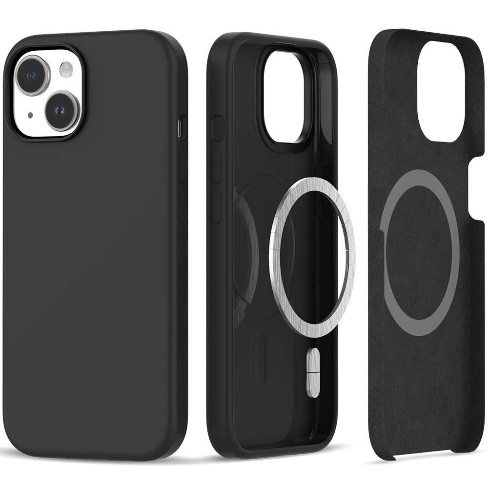 iPhone 15 Tech-Protect Silikone Cover - MagSafe Kompatibel - Sort