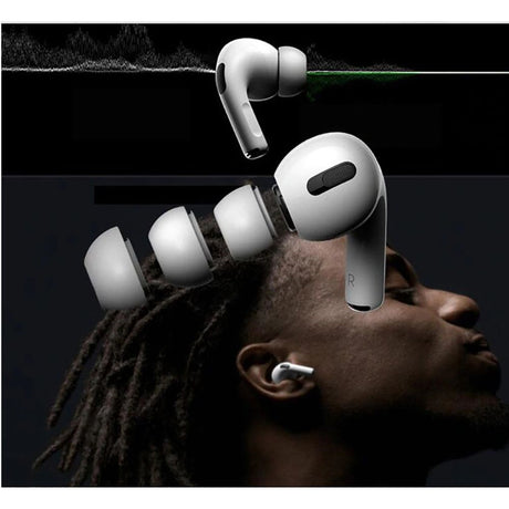 Tech-Protect Silikone EarBuds Til AirPods Pro (1 & 2 gen.) - 3 stk. (S/M/L) - Hvid