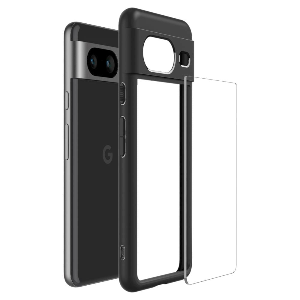 Google Pixel 8 Spigen Ultra Hybrid Cover - Gennemsigtig / Sort