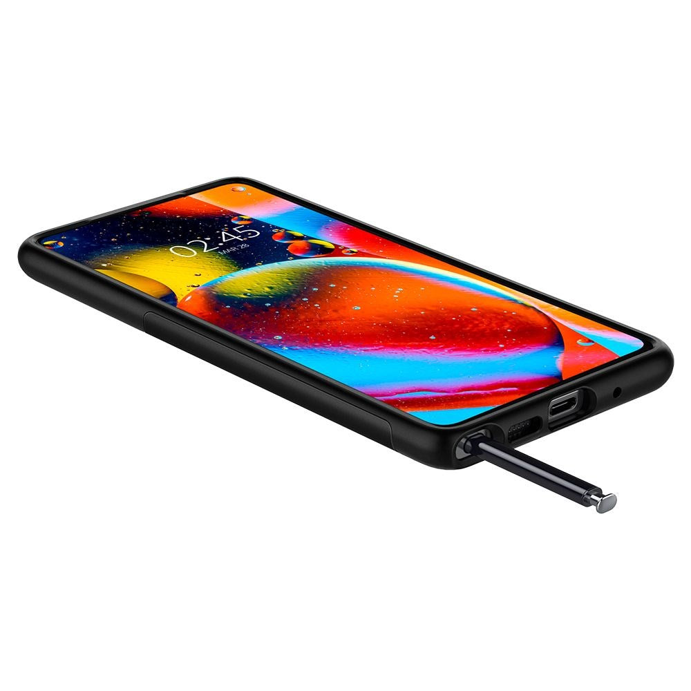 Samsung Galaxy Note 20 Cover Spigen Slim Armor m. Kickstand - Sort
