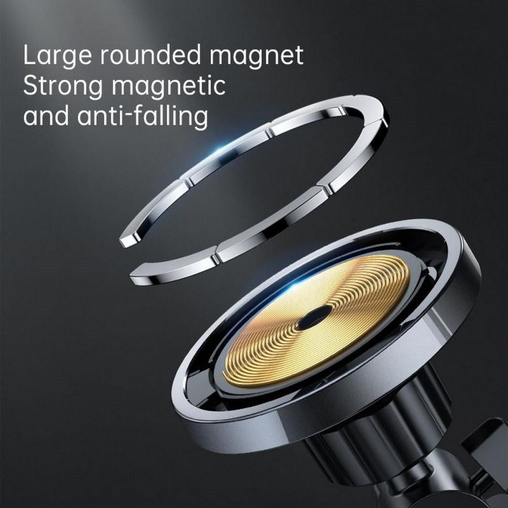 Joyroom Magnetic Wireless Bilholder m. Trådløs Oplader- MagSafe Kompatibel - Sort