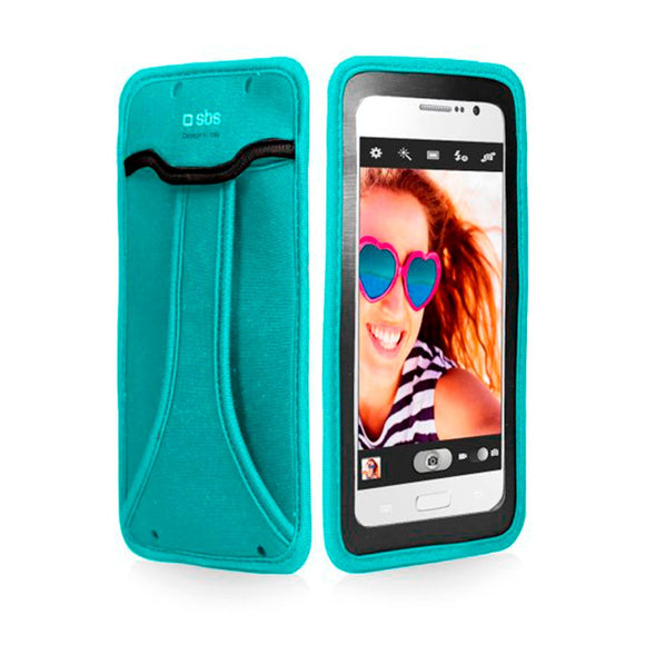 SBS Universal Handy Etui til Mobil - (Maks Mobil: 145 x 75 x 8 mm) - Turkis